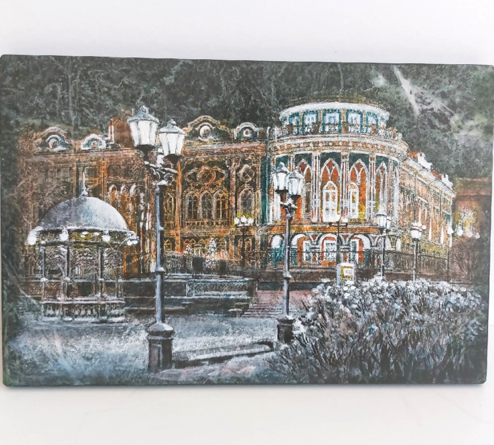 Картина на гранитной доске «Дом Н.И. Севастьянова»