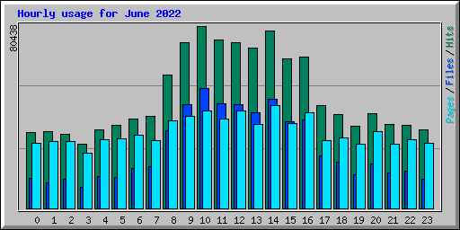 Hourly usage for June 2022