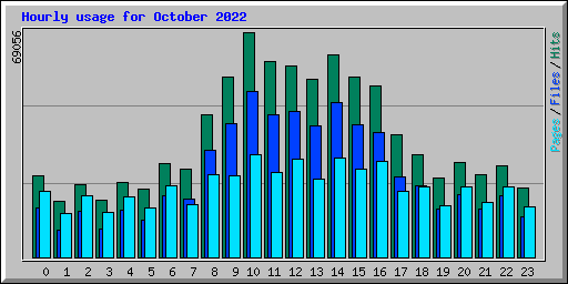 Hourly usage for October 2022