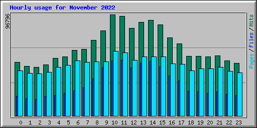 Hourly usage for November 2022